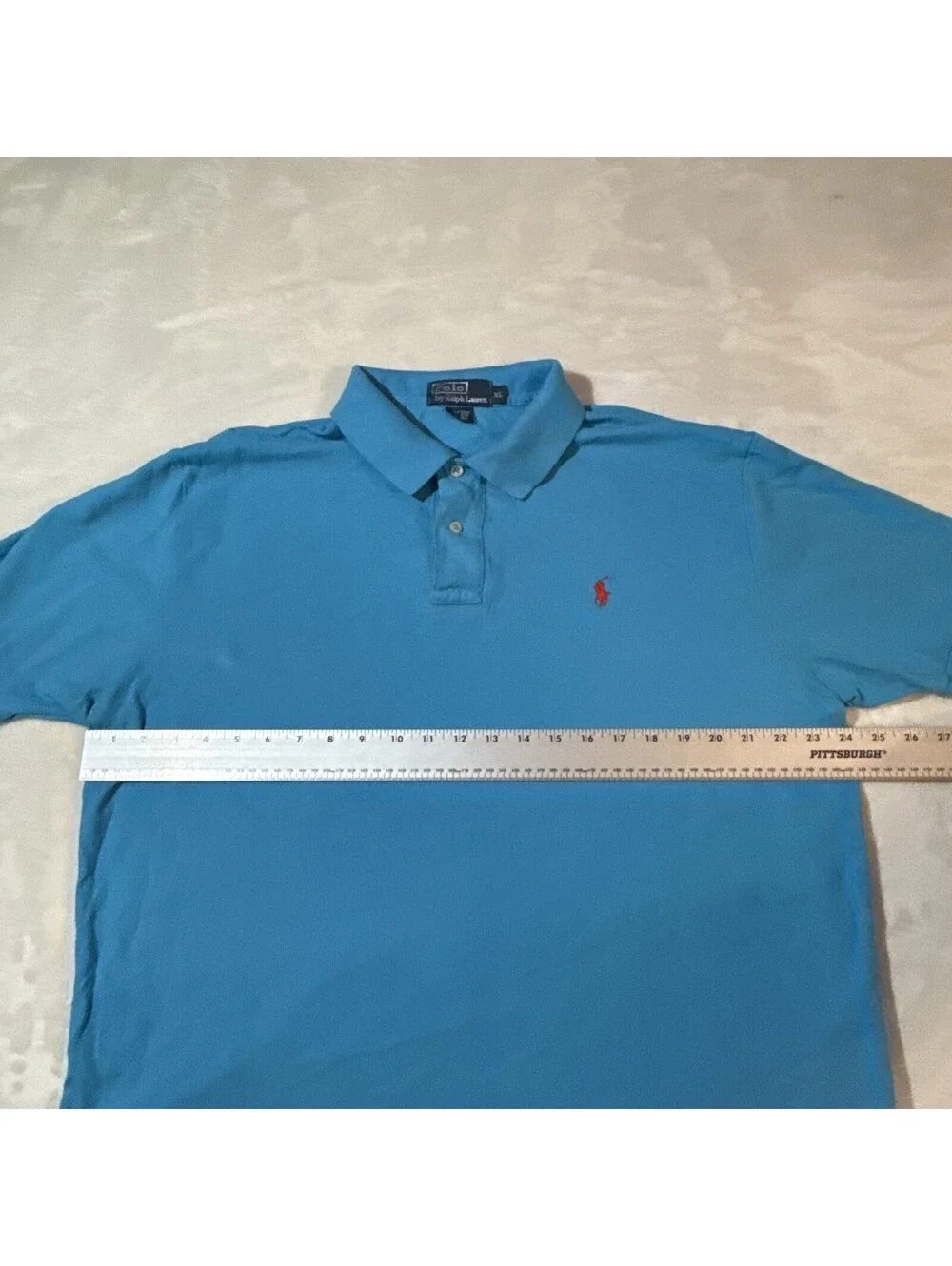 Vintage Polo Ralph Lauren Polo Shirt Mens XL Blue Short Sleeve Pony